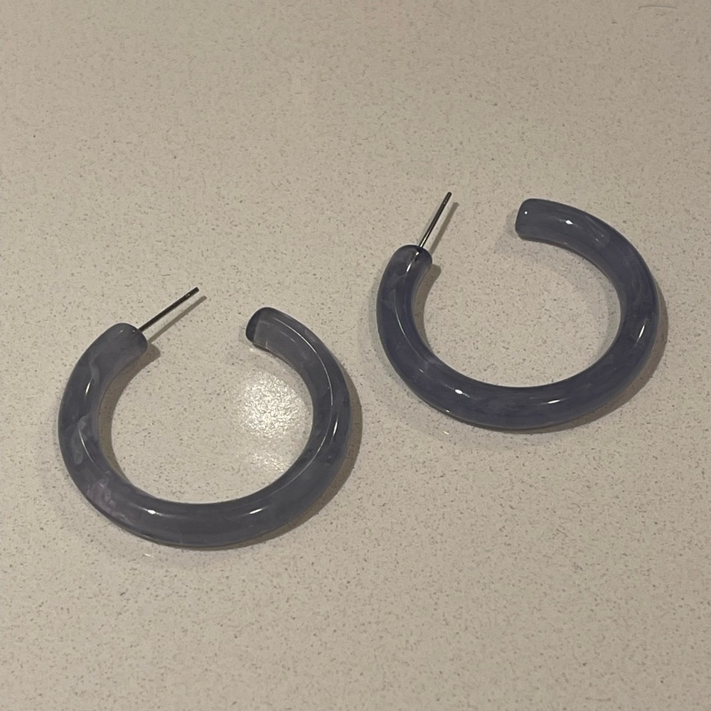 Light Blue Hoop Earrings